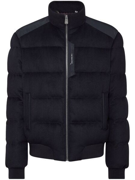  Billionaire Logo-patch Wool Padded Jacket - Blue 