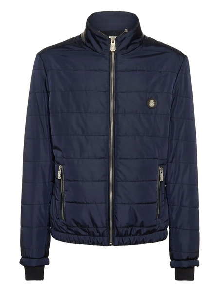  Billionaire Quilted Leather-trimmed Padded Jacket - Blue 