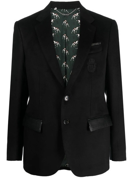  Billionaire Single-breasted Silk Blazer - Black 