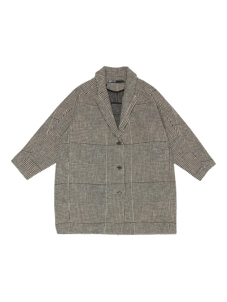  Bimba Y Lola Buttoned Houndstooth Jacket - Black 