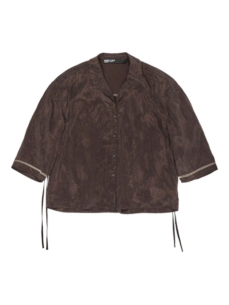  Bimba Y Lola Buttoned V-neck Shirt - Brown 
