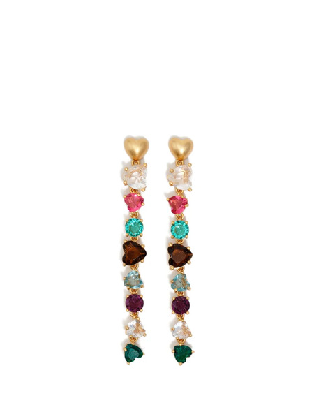  Bimba Y Lola Crystal-embellished Drop Earrings - Gold 