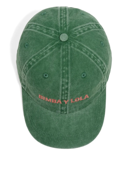  Bimba Y Lola Embroidered Cotton Cap - Green 