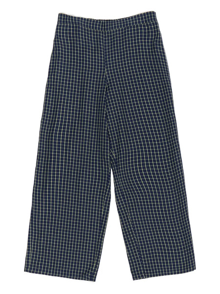  Bimba Y Lola Gingham-check Straight Trousers - Blue 