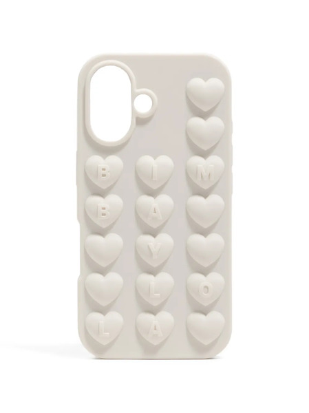  Bimba Y Lola Heart-embossed Iphone 16 Case - White 