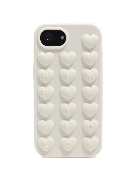 Bimba Y Lola Heart-embossed Iphone 16e Case - White 