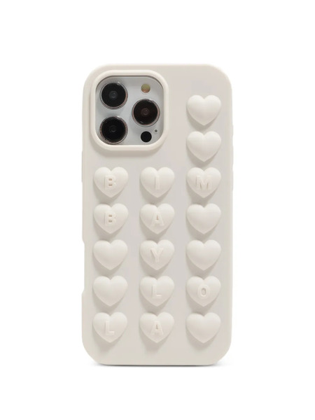  Bimba Y Lola Heart-embossed Iphone 16 Pro Case - White 