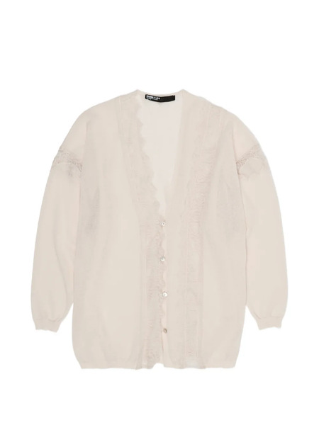  Bimba Y Lola Lace-trim Cardigan - Neutrals 