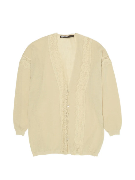  Bimba Y Lola Lace-trim Cardigan - Neutrals 