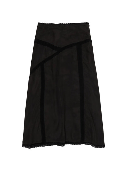 Bimba Y Lola Lace-trim Midi Skirt - Brown 