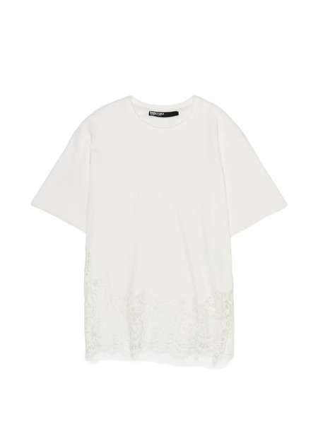  Bimba Y Lola Lace-trim T-shirt - Neutrals 