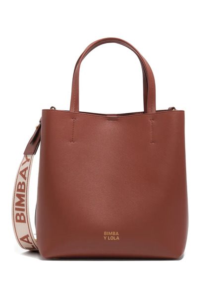  Bimba Y Lola Large Logo-print Shoulder Bag - Brown 