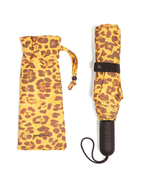  Bimba Y Lola Leopard-print Umbrella - Yellow 