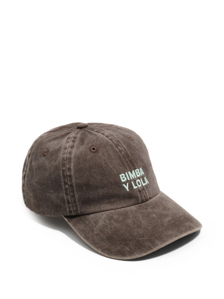  Bimba Y Lola Lettering Baseball Cap - Brown 