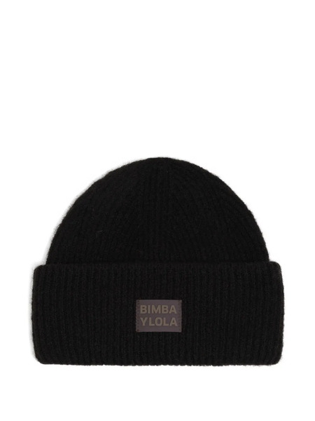  Bimba Y Lola Logo-patch Beanie - Black 