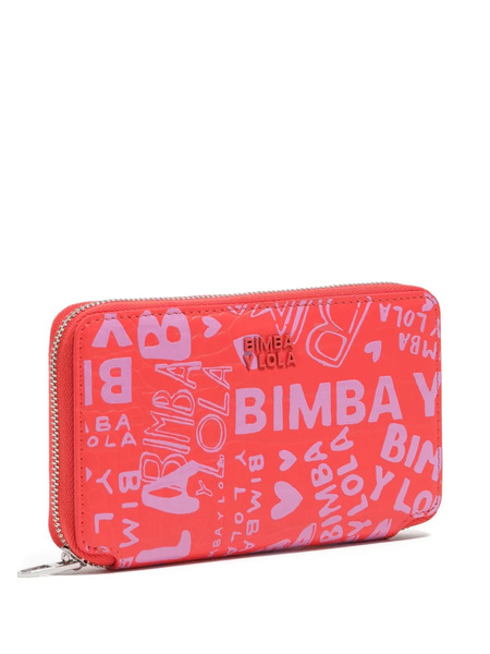  Bimba Y Lola Logo Zip Wallet - Red 