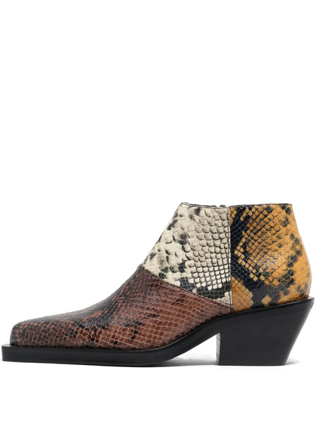  Bimba Y Lola 40mm Panelled Leather Boots - Brown 