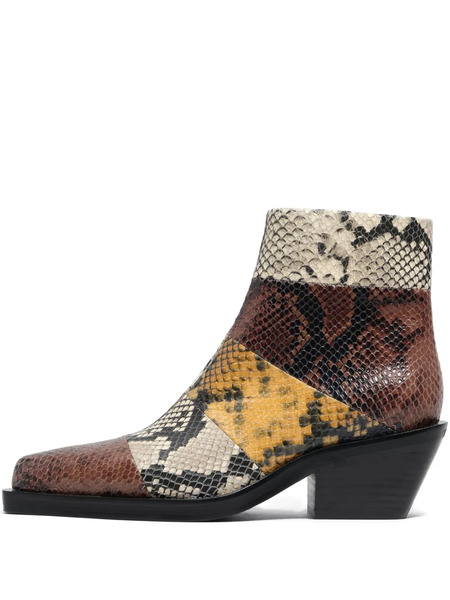  Bimba Y Lola 40mm Zip Leather Boots - Brown 