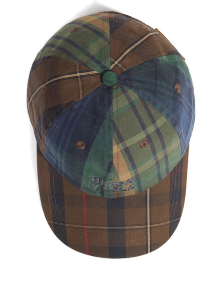  Bimba Y Lola Patchwork-checks Cotton Beanie Hat - Brown 