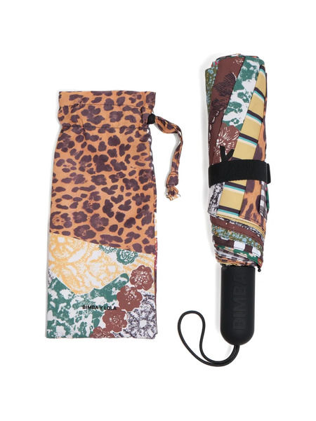  Bimba Y Lola Patchwork-print Umbrella - Brown 
