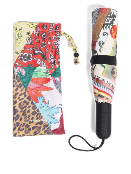  Bimba Y Lola Patchwork-print Umbrella - Red 