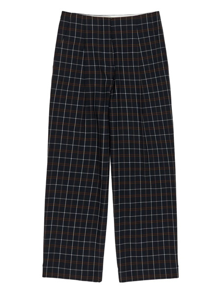  Bimba Y Lola Pleated Checked Trousers - Blue 