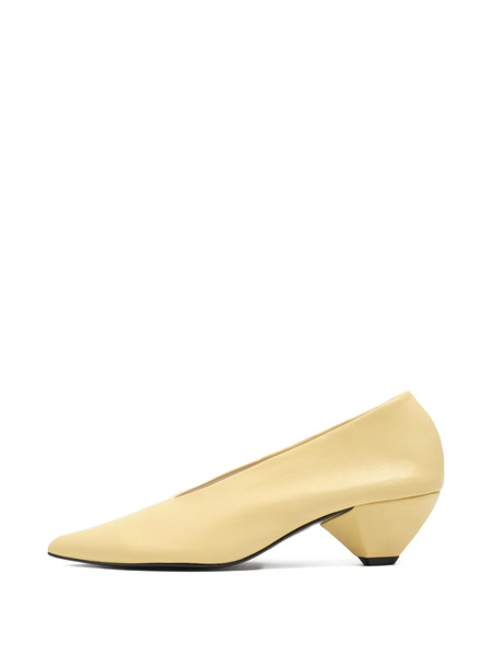  Bimba Y Lola Pointed-toe Block-heel Pumps - Yellow 