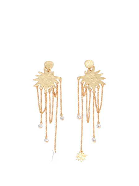  Bimba Y Lola Sun Brushed Chains Earrings - Gold 