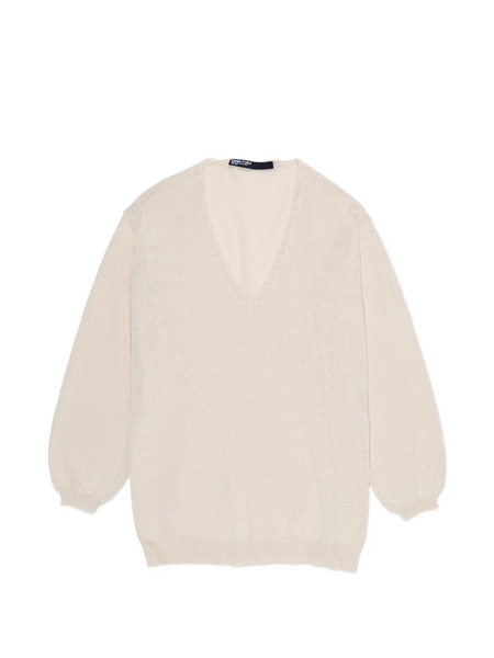  Bimba Y Lola V-neck Balloon-sleeved Top - Neutrals 