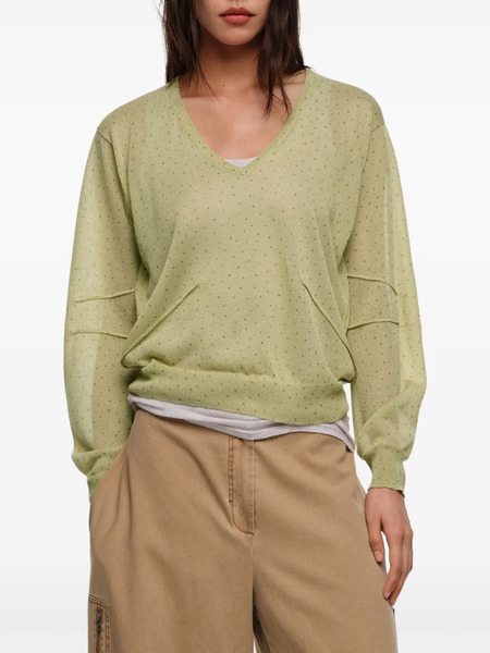  Bimba Y Lola V-neck Top - Green 