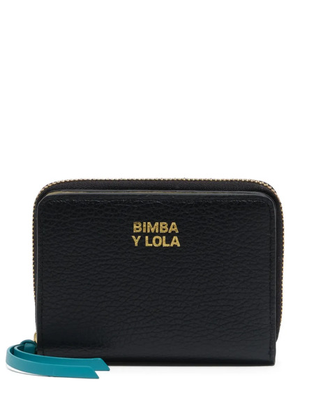  Bimba Y Lola Zip-around Leather Wallet - Black 