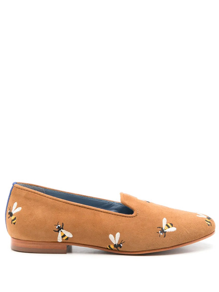  Bird&co Hive Embroidered-design Loafers - Brown 