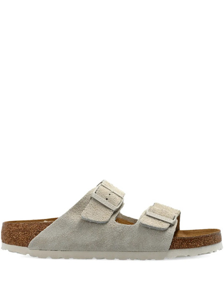  Birkenstock Arizona Buckled Suede Sandals - Neutrals 