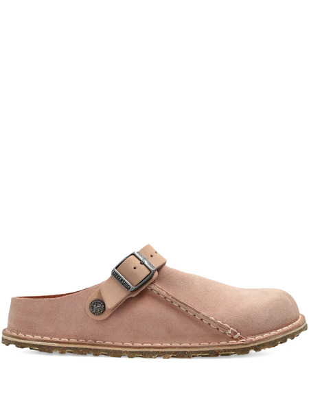  Birkenstock Buckle Suede Mules - Pink 