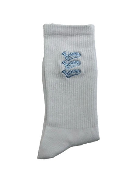  Bisous Skateboards Embroidered Socks - Grey 