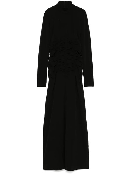  Bite Studios High-neck Ruched Gown - Black 