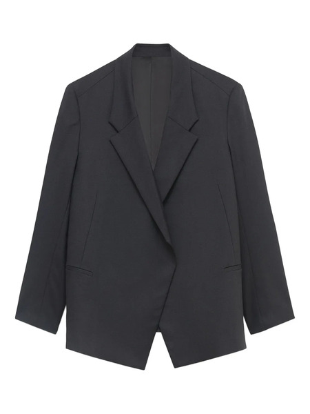  Bite Studios Polus Asymmetric Lapel Blazer - Grey 