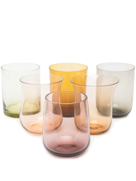  Bitossi Home Assorted Tumblers (set Of Six) - Orange 