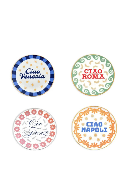  Bitossi Home City´s Printed Plate (set Of Four) - White 