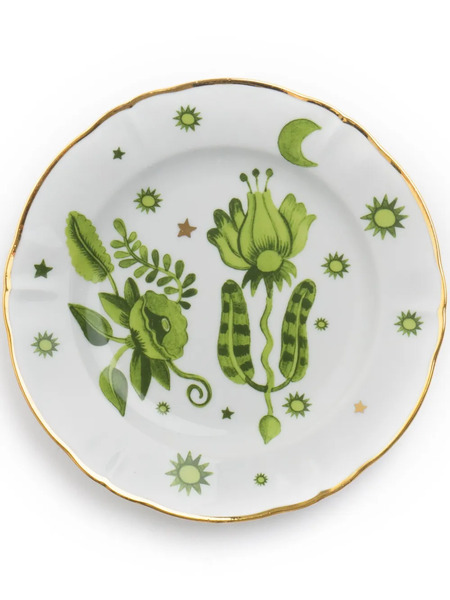  Bitossi Home Floreal Porcelain Fruit Plate (20.5cm) - Green 