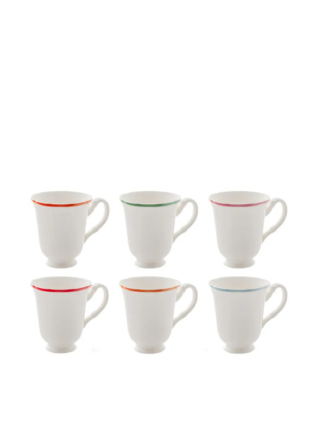  Bitossi Home Petalo Mugs (set Of Six) - White 