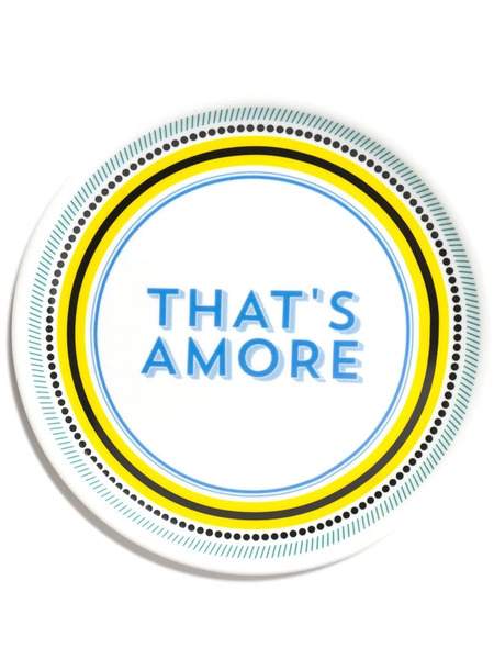  Bitossi Home 6 Piece That's Amore Pizza Plate Set - White 