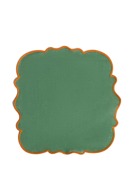  Bitossi Home Scalloped Napkin Set (set Of Two) - Green 