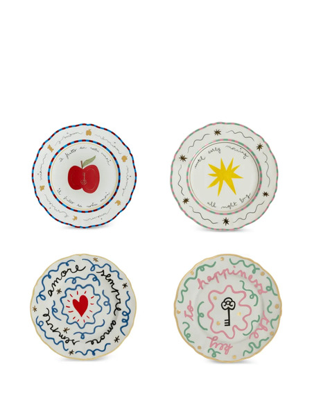  Bitossi Home Scalloped Plate (set Of Four) - Neutrals 