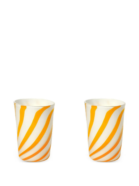  Bitossi Home Striped Glass Set (two-person Setting) - White 