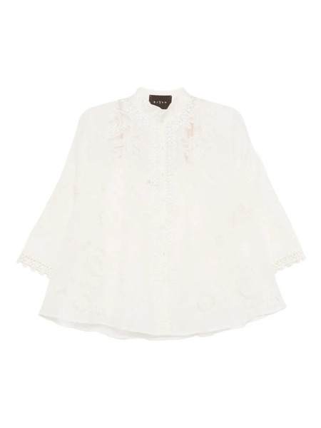  Biyan Beaded Silk Top - Neutrals 