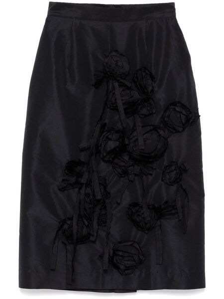  Biyan Bow-embellished Skirt - Black 