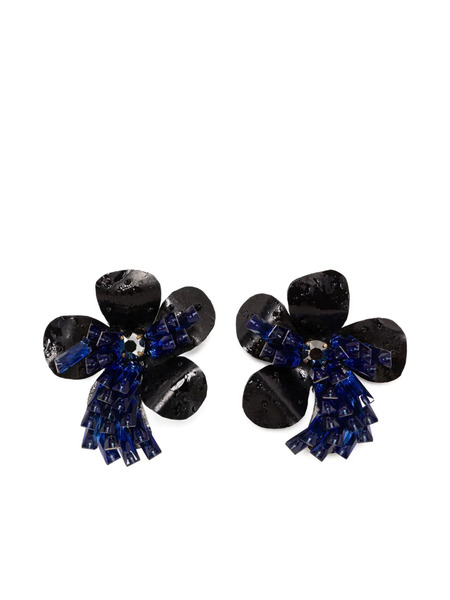  Biyan Floral-motif Earrings - Black 