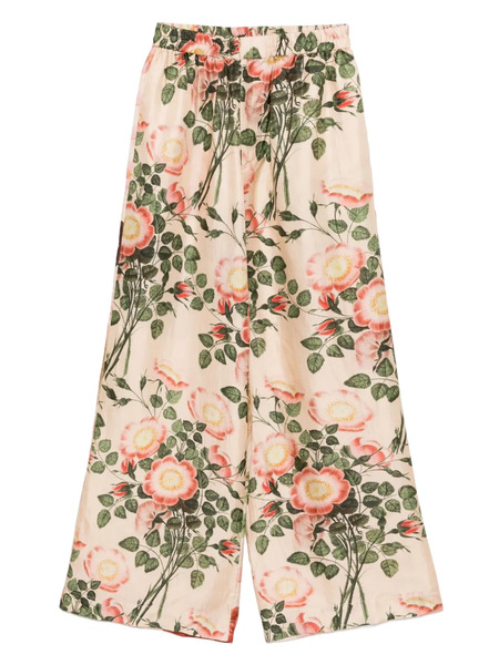  Biyan Floral Print Cropped Trousers - Pink 