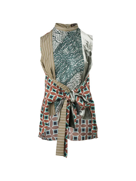  Biyan Geometric-pattern Top - Brown 